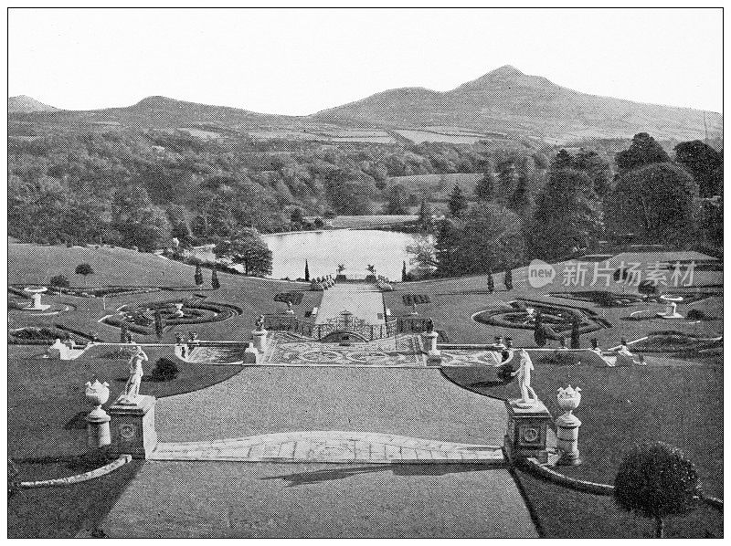 爱尔兰古色古香的旅行照片:powercourt Estate花园